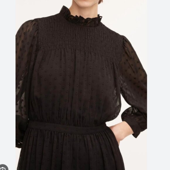 NWT Rebecca Taylor Clip-Dot Shirt Dress SPRING SUMMER VACATION - Picture 3 of 7